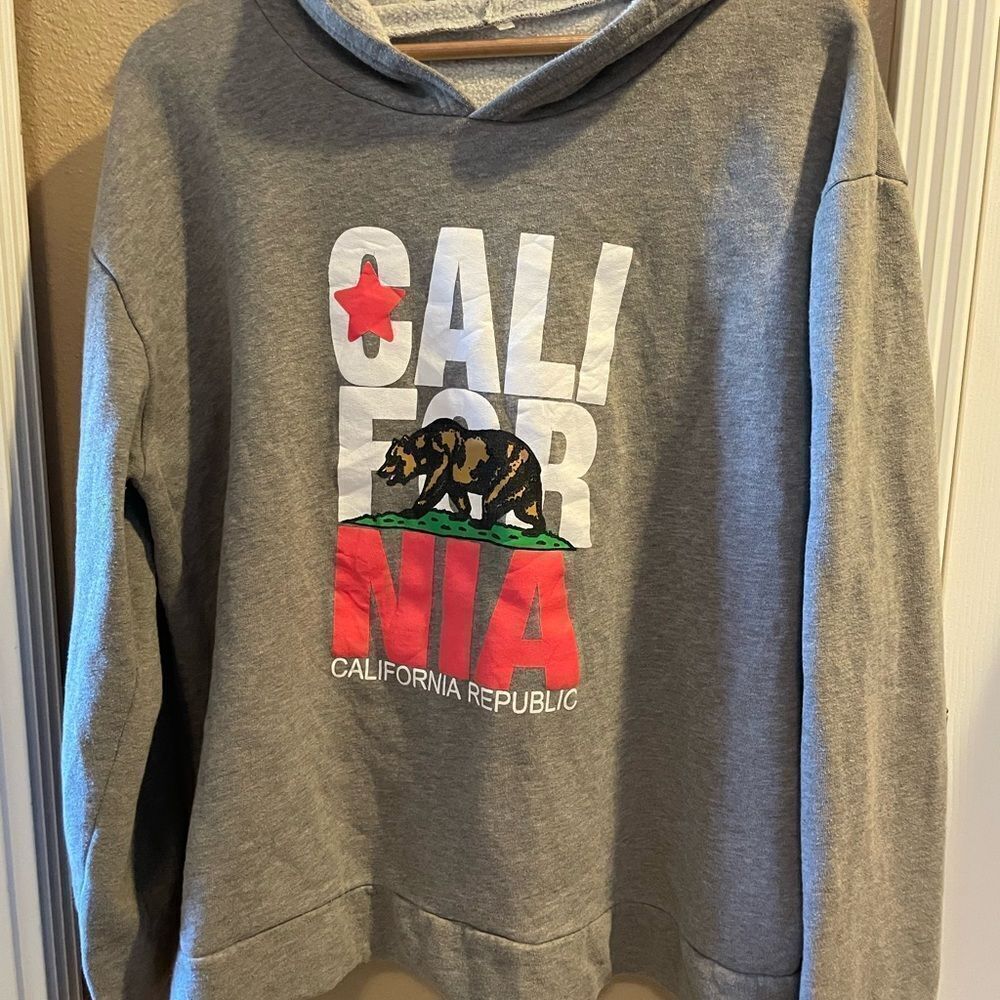 Women’s California Republic Vintage Side Gray Pullover Hoodie XL - Picture 10 of 12